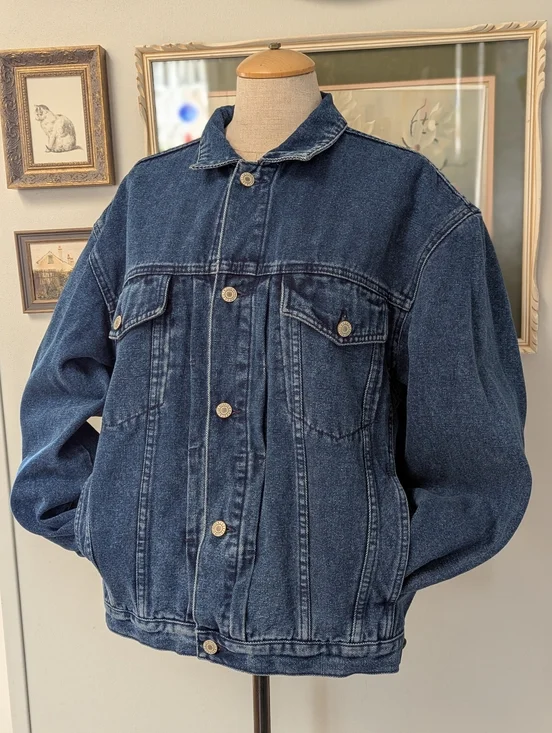 80s Club Monaco RARE VTG Authentic Denim Trucker Indigo Jean Jacket - Picture 4 of 16